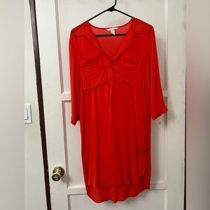 Red H&M Swimsuit Cover-up